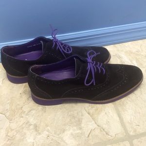 Cole Haan suede wingtip oxford shoes US10